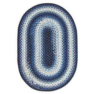 ultra durable braided rug 4' x 6'/oval/blue