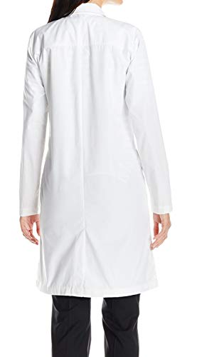 WonderWink Women's Wonderlab Women's Long Lab Coat Outerwear, White, Large