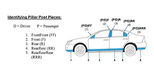 QAA is Compatible with 2011-2013 Volvo S60 4 Piece Stainless Pillar Post Trim PP11385