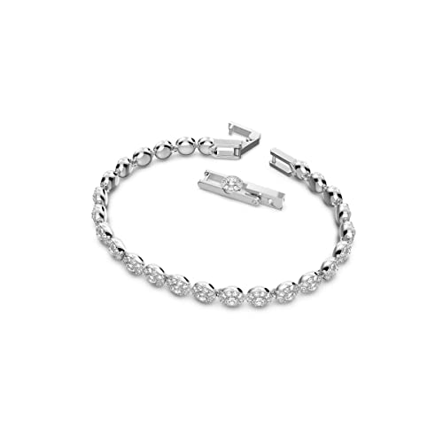 Swarovski Angelic Tennis Bracelet with White Crystals on a Rhodium Plated Setting