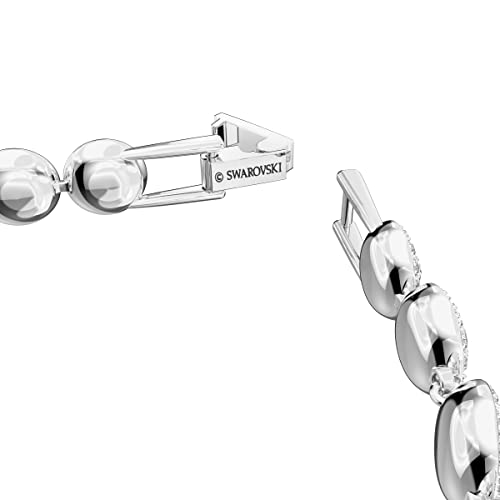 Swarovski Angelic Tennis Bracelet with White Crystals on a Rhodium Plated Setting