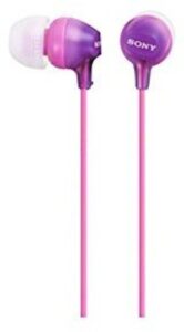 sony in-ear headphones (violet) - stereo - violet - mini-phone - wired - 16 ohm - 8 hz 22 khz - gold plated - earbud - binaural - in-ear