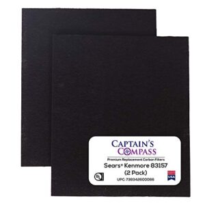 captain's compass - premium carbon pre-filters for sears kenmore 83157 pre-filter replacement, 2 pack