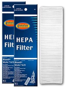 envirocare premium replacement hepa filtration vacuum cleaner post motor filter made to fit bissell style 7, 9, & 16 upright vacuums 2 filters