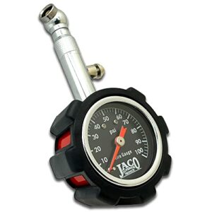 jaco deluxe tire pressure gauge - 100 psi