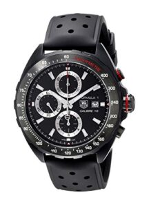 tag heuer men's caz2011.ft8024 stainless steel watch with black rubber band
