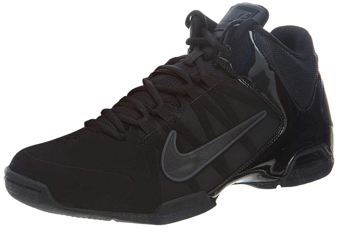 Nike Mens Air Visi Pro Vi NBK Black/Anthracite Ankle-High Nubuck Basketball Shoe - 9M