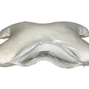 "SAVE MY FACE!" PILLOW THE ORIGINAL ANTI-WRINKLE PILLOWETTE Additional Le Grand Pillowcase with 100% Natural Silk Charmeuse in White