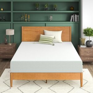 zinus 10 inch green tea memory foam mattress / certipur-us certified / bed-in-a-box / pressure relieving, full,white