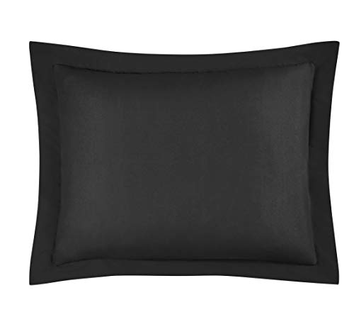 Chezmoi Collection 3-Piece Down Alternative Comforter Set (Queen, Black)