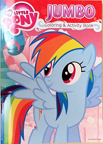 My Little Pony Jumbo Coloring & Activity Book 4 Pack - Pinkie Pie, Twilight Sparkle, Rainbow Dash & Fluttershty