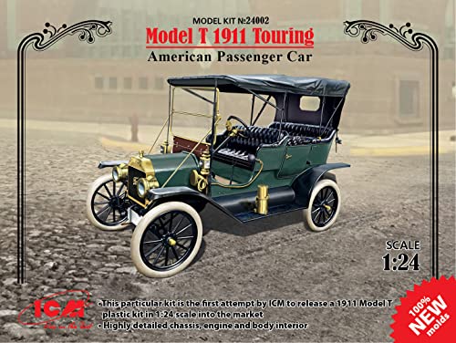 ICM 24002 Plastic Vehicle Model T 1911 Touring, American Passenger Car - Scale 1:24