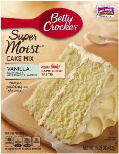 betty crocker super moist vanilla flavored cake mix(2-pack)