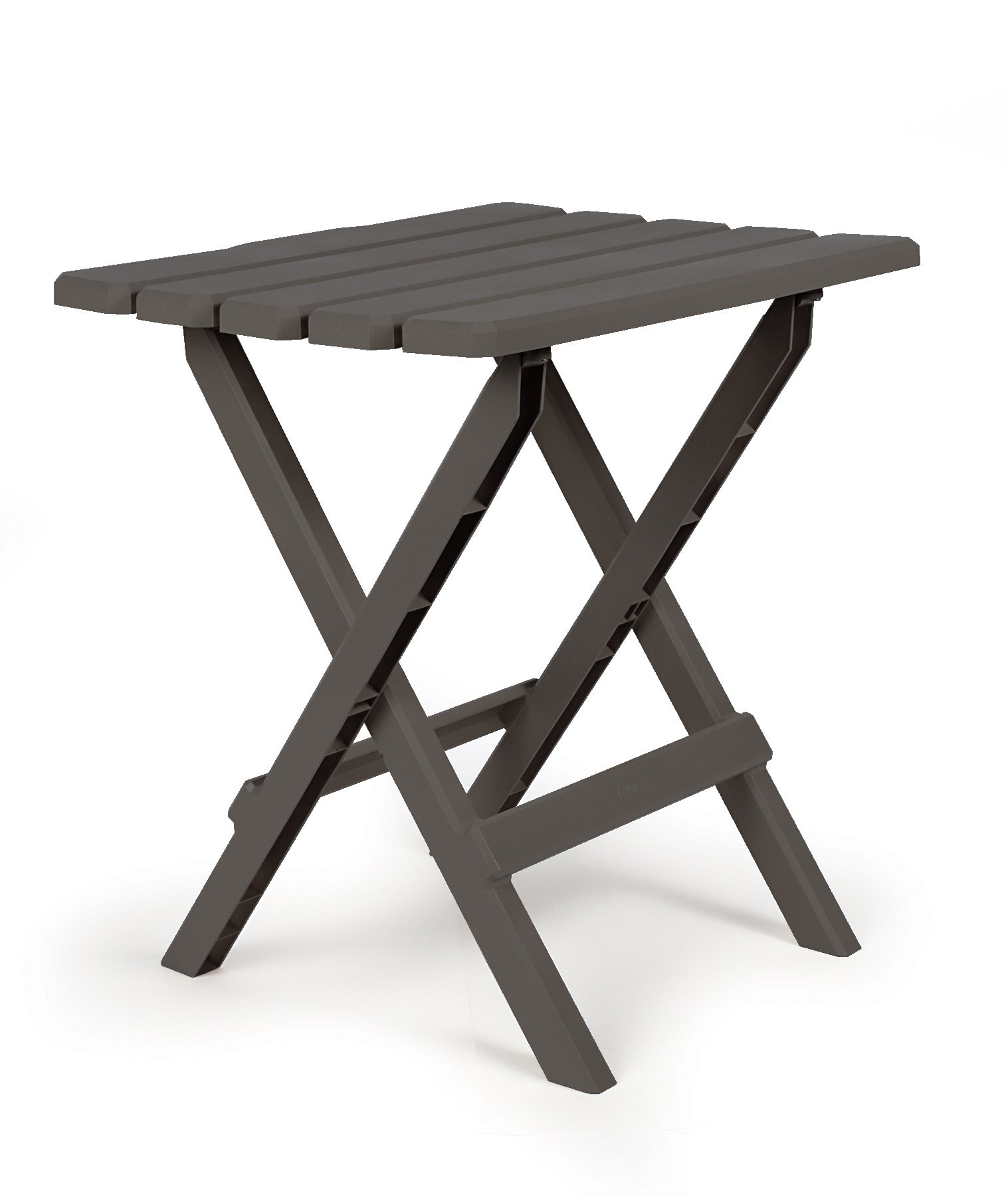 Camco 51885 Charcoal Large Adirondack Portable Outdoor Folding Side Table, Perfect for The Beach, Camping, Picnics, Cookouts & More, Weatherproof & Rust Resistant