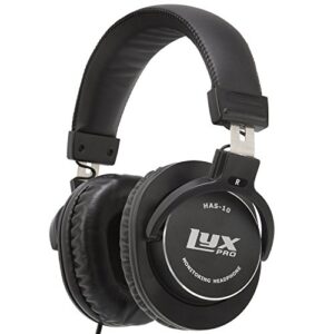 lyxpro has-10 closed back over ear professional studio monitor and mixing headphones,music listening,piano,sound isolation, lightweight and flexible