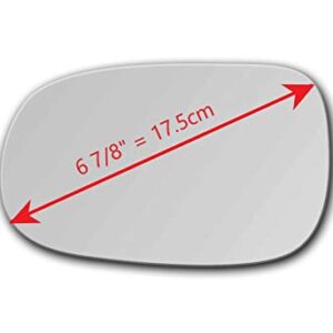 New Replacement Mirror Glass with FULL SIZE ADHESIVE for Volvo | 2007-2009 S60 | 2007-2011 S80 S40 V50 V70 | 2008-2013 C30 C70 | Driver Side View Left LH - CHECK YEAR FOR FITMENT