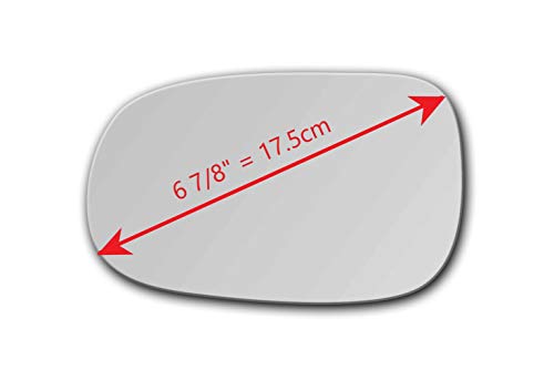 New Replacement Mirror Glass with FULL SIZE ADHESIVE for Volvo | 2007-2009 S60 | 2007-2011 S80 S40 V50 V70 | 2008-2013 C30 C70 | Driver Side View Left LH - CHECK YEAR FOR FITMENT