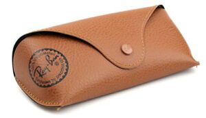 ray ban original brown leather style medium case - fits most rayban sunglasses, rb3025, rb2132, rayban aviator, rayban wayfarer
