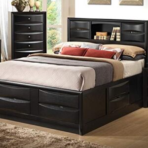 Briana California King Platform Storage Bed Black