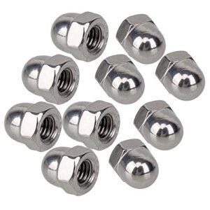 bqlzr 304 stainless steel cap acorn hex nut m6 right hand threads marine replacement for 2007 xc90 plate，replacement for 2009 s-60 pack of 10