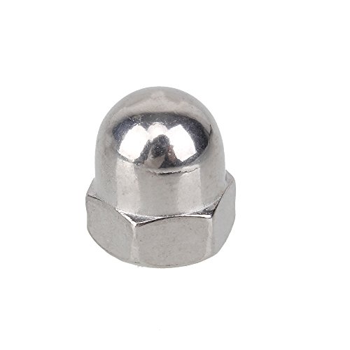 BQLZR 304 Stainless Steel Cap Acorn Hex Nut M6 Right Hand Threads Marine Replacement for 2007 XC90 Plate，Replacement for 2009 S-60 Pack of 10