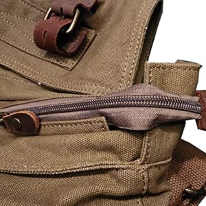 Berchirly 13.3Inch Laptop Bag Vintage Military Man Canvas Messenger Bags For Women Men