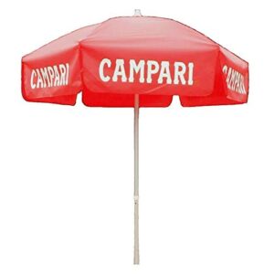 heininger 1381 campari red 6' vinyl patio pole umbrella