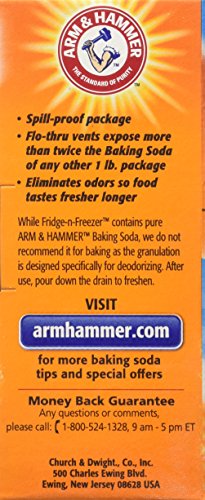 Arm & Hammer Baking Soda, Fridge-N-Freezer Pack, Odor Absorber, 14 oz - 2 Pack