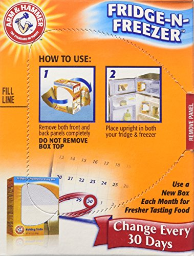 Arm & Hammer Baking Soda, Fridge-N-Freezer Pack, Odor Absorber, 14 oz - 2 Pack