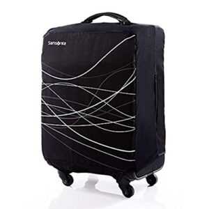 samsonite printed luggage cover, black, medium