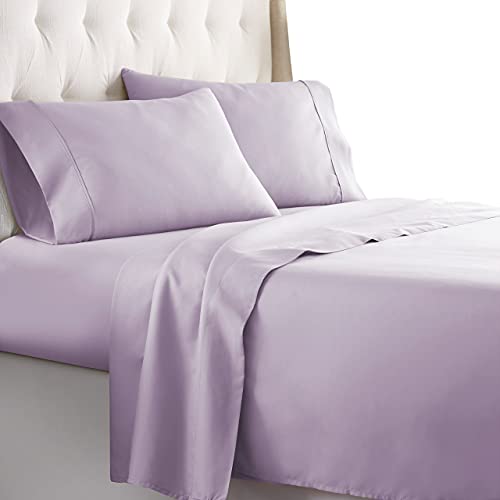 HC COLLECTION Full Size Sheets - Deep Pocket Bed Sheets - Extra Soft & Breathable - 4 PC Set, Easy Care, Machine Washable - Cooling Lavender Sheets