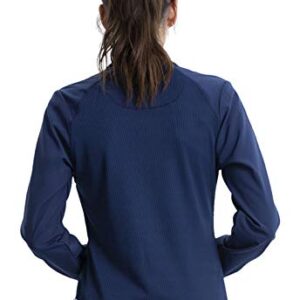 Cherokee Infinity Zip Front Scrub Jackets for Women, 4-Way Stretch Fabric 2391A, M, Navy