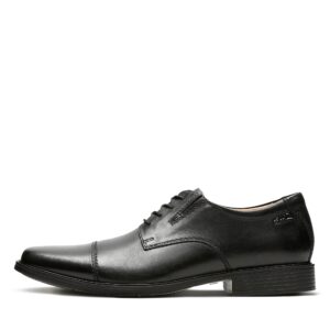 clarks men's tilden cap oxford shoe,black leather,12 m us