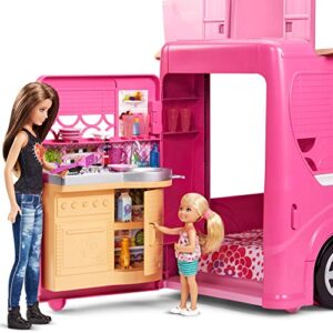 Barbie Pop-Up Camper Transforms into 3-Story Play Set with Pool!