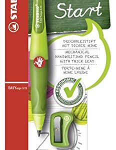 Handwriting Pencil - STABILO EASYergo 3.15 - Right Handed - Light Green/Dark Green + Sharpener