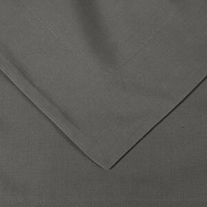 SUPERIOR Cotton Percale Duvet Cover Set, King/California King, Gray, 3-Pieces
