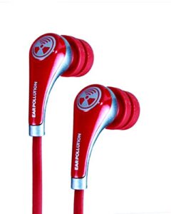 ifrogz ifpzmb-rd0 ear pollution plugz, earbuds for mobile devices, red
