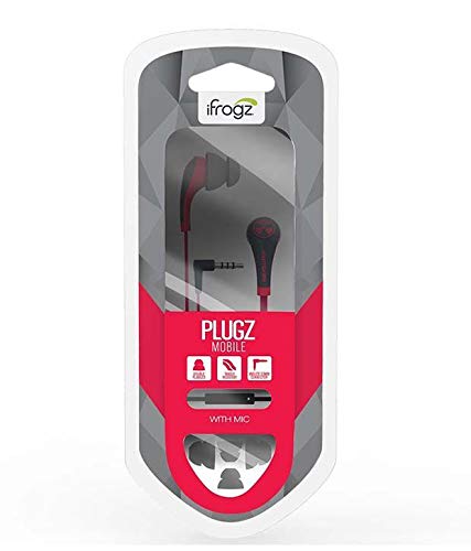 iFrogz IFPZMB-RD0 Ear Pollution Plugz, Earbuds for Mobile Devices, Red