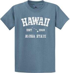 vintage hawaiian islands heavy cotton tee-small-stonewashed blue