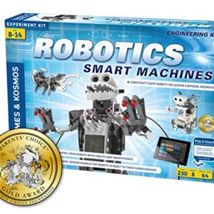 Thames & Kosmos | Robotics Smart Machines | Robotics for Kids 8 and up | STEM Kit builds 8 Robots | Full Color Manual to help with assembly | Requires tablet or smartphone | Parents' Choice Gold Award