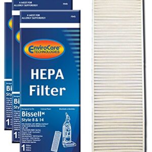 EnviroCare Premium Replacement Vacuum Cleaner Post Motor HEPA Filter Designed to Fit Bissell Style 8 & 14 Uprights 3 Filters