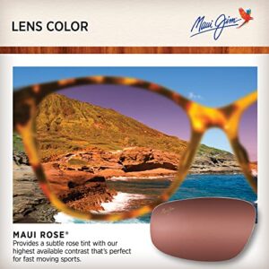 Maui Jim Women's Koki Beach Polarized Fashion Sunglasses, Purple Tortoise/Maui Rose®, Medium