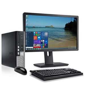 dell desktop computer package with 22' monitor, intel core 2 duo 3.0g, 8g ddr3, 120g ssd, vga, dp, windows 10, 64 bit-multi language support-english/spanish/french (c2d)(renewed)