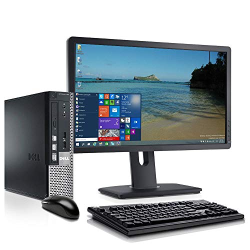 DELL Desktop Computer Package with 22' Monitor, Intel Core 2 Duo 3.0G, 8G DDR3, 120G SSD, VGA, DP, Windows 10, 64 bit-Multi Language Support-English/Spanish/French (C2D)(Renewed)