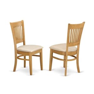 east west furniture vac-oak-c dining chairs, upholstered seat