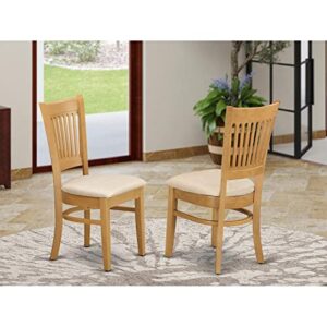 East West Furniture VAC-OAK-C Dining Chairs, Upholstered Seat