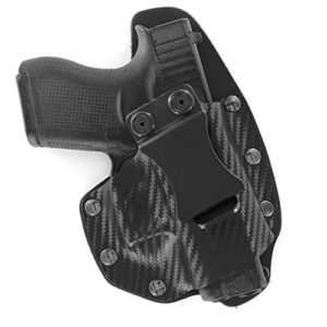 nt hybrid iwb black carbon fiber & leather holster (right-hand, for glock 17,19,22,23,25,26,27,28,31,32,34,35,41)