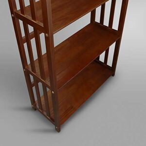 Casual Home Mission Style 5-Shelf Bookcase, Walnut