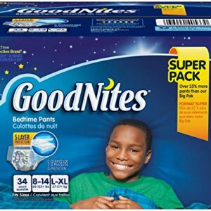 Goodnites Bedwetting Underwear for Boys, Large/X-Large, 34 Ct