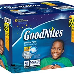 Goodnites Bedwetting Underwear for Boys, Large/X-Large, 34 Ct